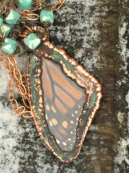 Monarch Pendant Copper Electroformed
