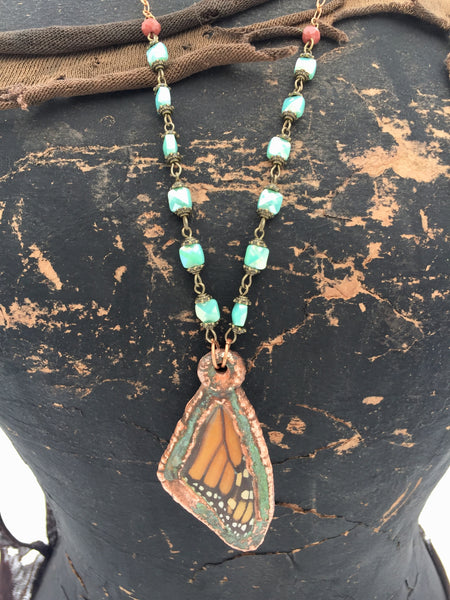 Monarch Pendant Copper Electroformed